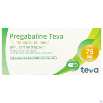 Pregabaline teva  75mg caps dur  56 x  75mg