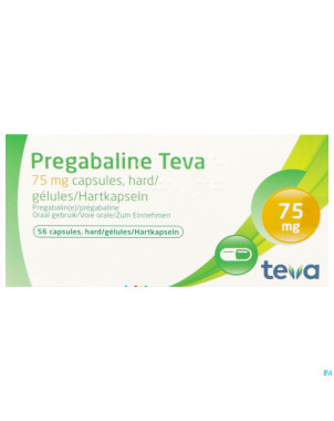 Pregabaline teva  75mg caps dur  56 x  75mg