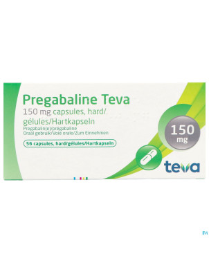 Pregabaline teva 150mg caps dur  56 x 150mg