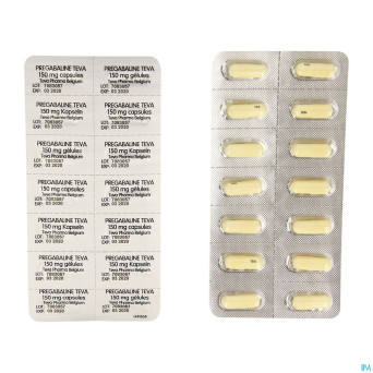 Pregabaline teva 150mg caps dur  56 x 150mg