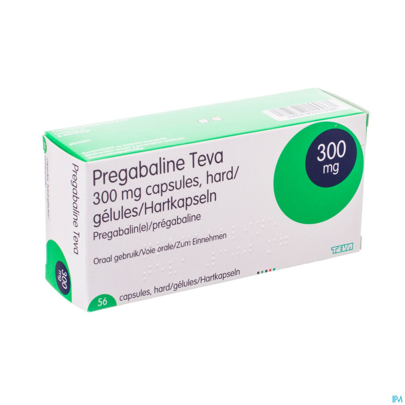 Pregabaline teva 300mg caps dur  56 x 300mg