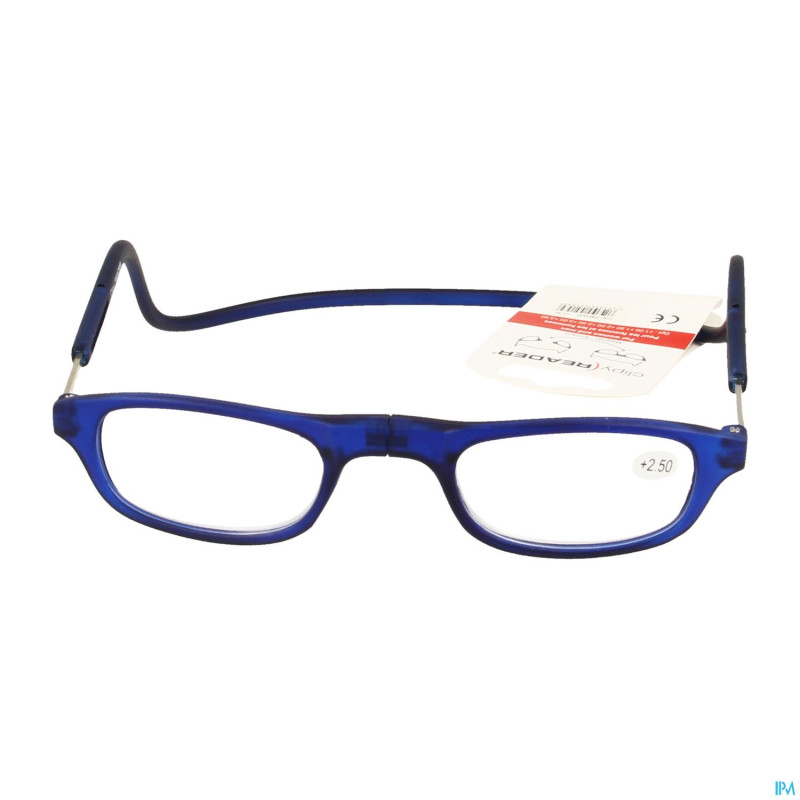 Clipyreader lunettes +2.50 bleu