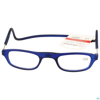 Clipyreader lunettes +2.50 bleu