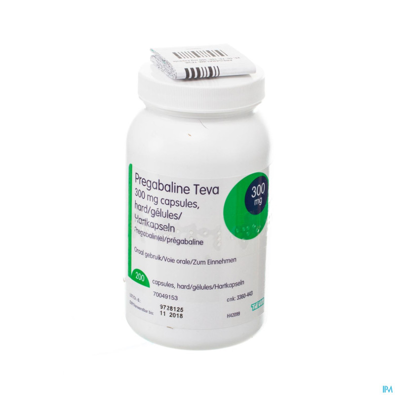 Pregabaline teva 300mg caps dur 200 x 300mg