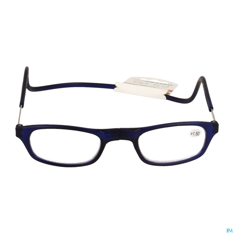 Clipyreader lunettes +1.50 bleu