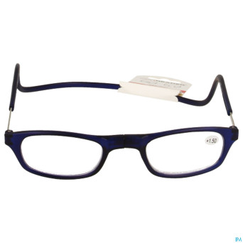 Clipyreader lunettes +1.50 bleu