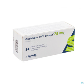 Clopidogrel hcl sandoz 75mg pi pharma comp pell 84