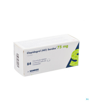 Clopidogrel hcl sandoz 75mg pi pharma comp pell 84