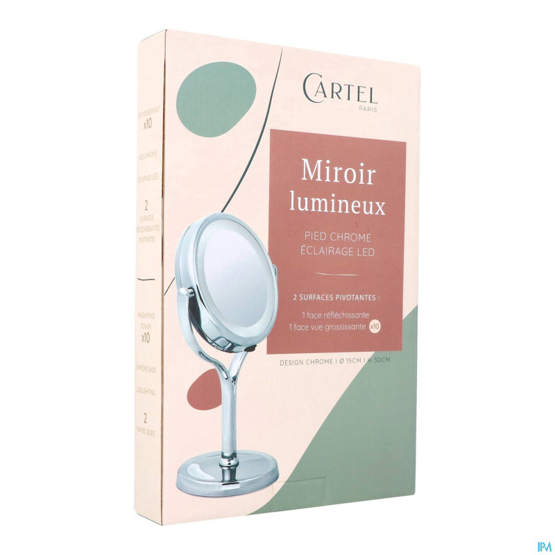 Cartel miroir a piles diam.15cm