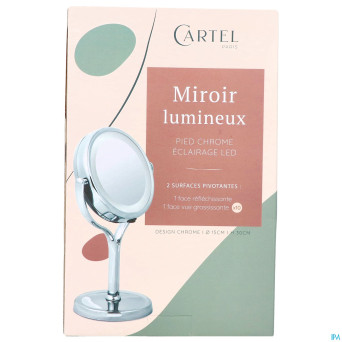 Cartel miroir a piles diam.15cm