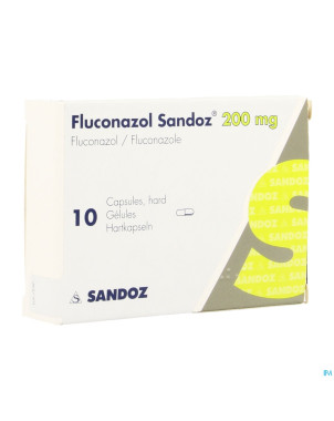Fluconazole sandoz 200mg pi pharma caps 10 pip