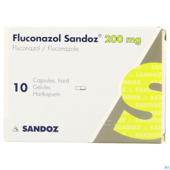Fluconazole sandoz 200mg pi pharma caps 10 pip
