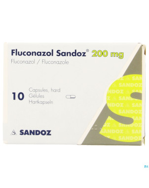 Fluconazole sandoz 200mg pi pharma caps 10 pip