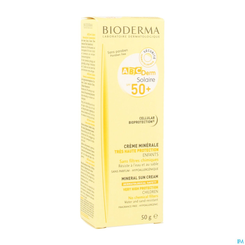 Bioderma abc derm solaire ip50+ mineral creme  50g
