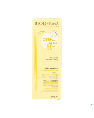 Bioderma abc derm solaire ip50+ mineral creme  50g