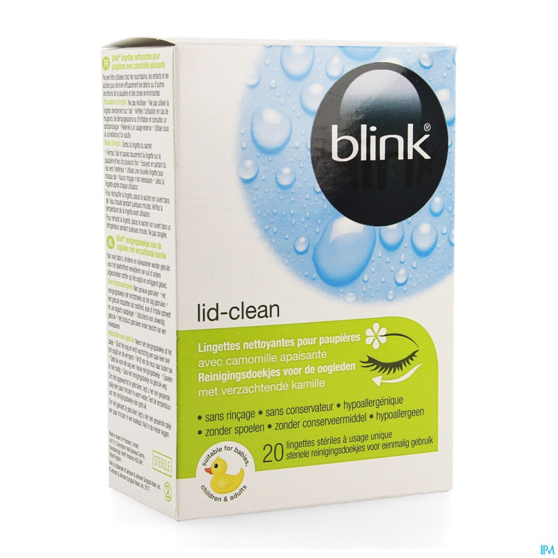 Blink lid-clean    tissues 20