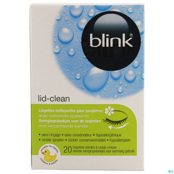 Blink lid-clean    tissues 20