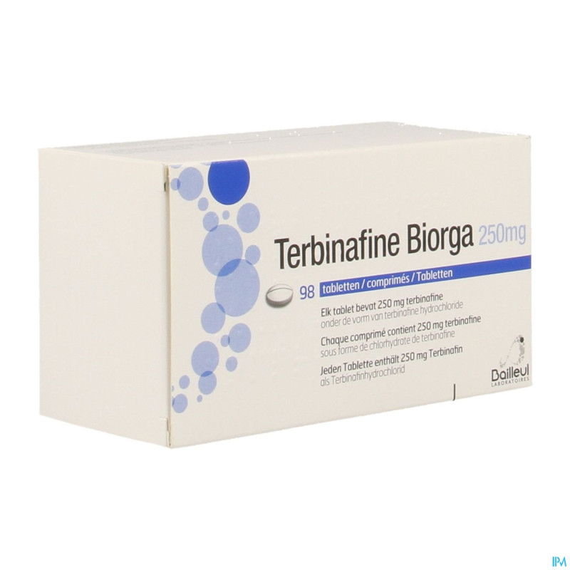 Terbinafine biorga comp 98 x 250 mg