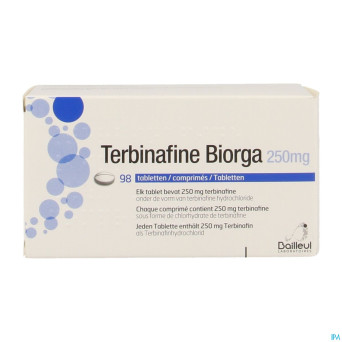 Terbinafine biorga comp 98 x 250 mg