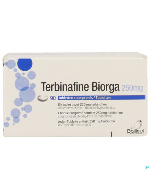 Terbinafine biorga comp 98 x 250 mg