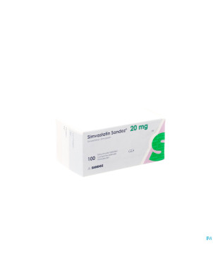 Simvastatine sandoz 20mg impexeco comp pell 100