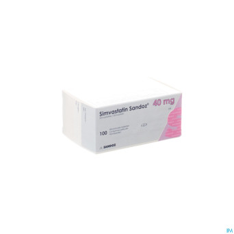 Simvastatine sandoz 40mg impexeco comp pell 100