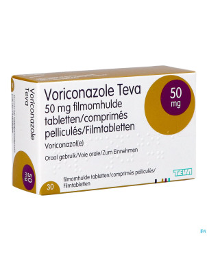 Voriconazole teva  50mg comp pell  30 x  50mg