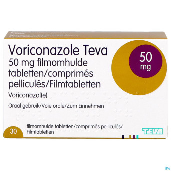 Voriconazole teva  50mg comp pell  30 x  50mg
