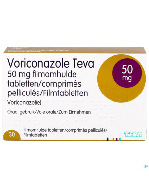Voriconazole teva  50mg comp pell  30 x  50mg