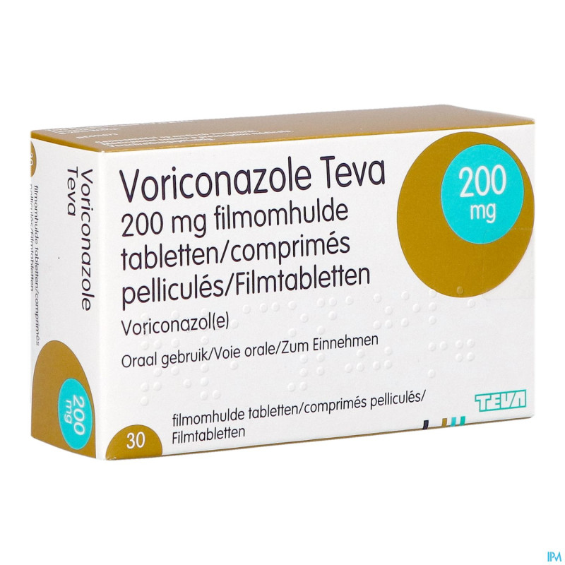 Voriconazole teva 200mg comp pell  30 x 200mg