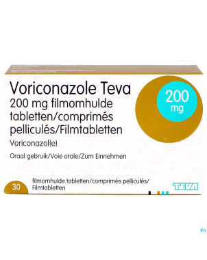 Voriconazole teva 200mg comp pell  30 x 200mg