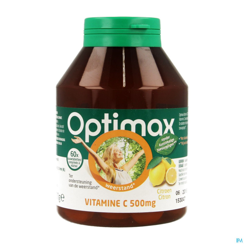 Optimax vitamine c 500mg    comp croq 60