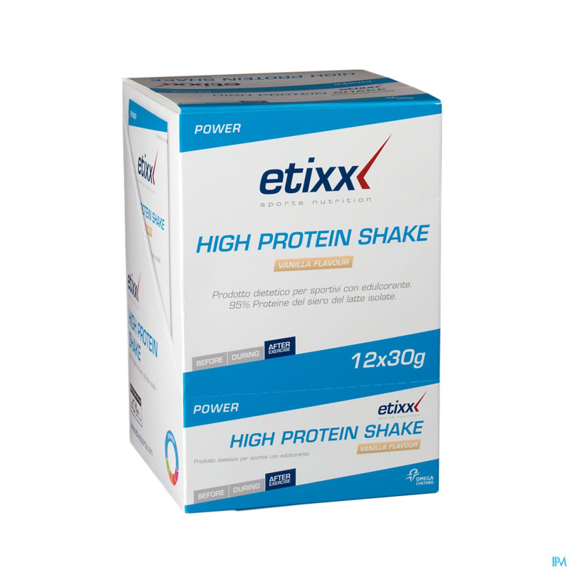 Etixx high protein shake vanilla  12x30g