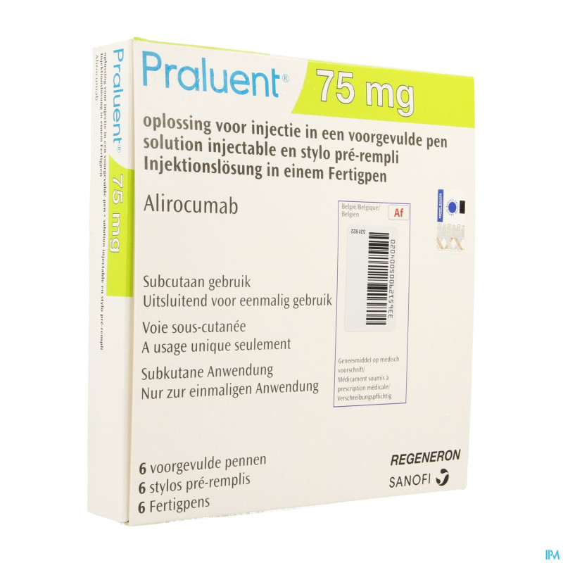 Praluent  75mg sol inj stylo prerempli  6 x  75mg