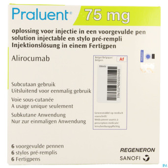 Praluent  75mg sol inj stylo prerempli  6 x  75mg