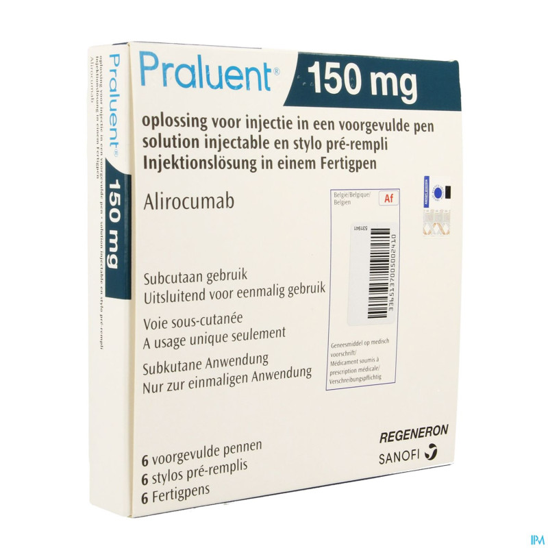 Praluent 150mg sol inj stylo prerempli  6 x 150mg