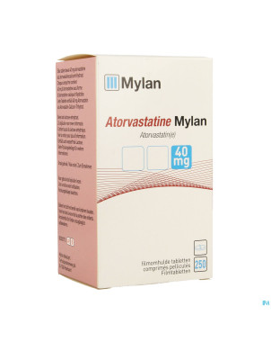 Atorvastatine viatris 40mg comp pell fl 250 idd