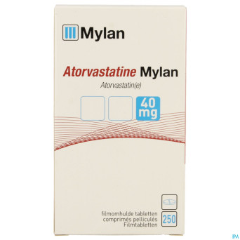 Atorvastatine viatris 40mg comp pell fl 250 idd