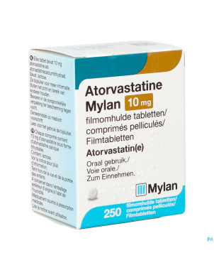 Atorvastatine viatris 10mg comp pell fl 250 idd