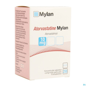 Atorvastatine viatris 10mg comp pell fl 250 idd