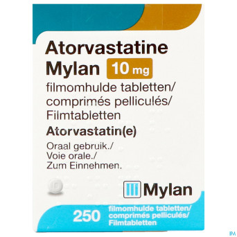Atorvastatine viatris 10mg comp pell fl 250 idd