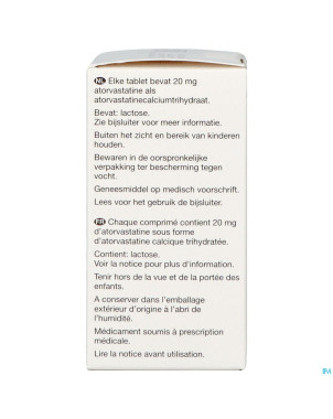 Atorvastatine viatris 20mg comp pell fl 250 idd