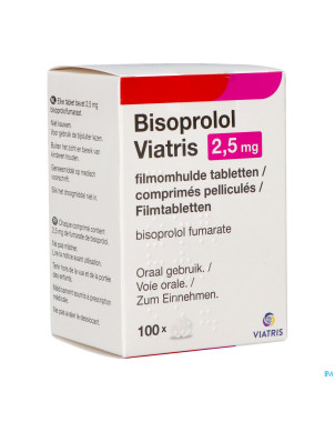Bisoprolol viatris 2,5mg fl comp pell 100
