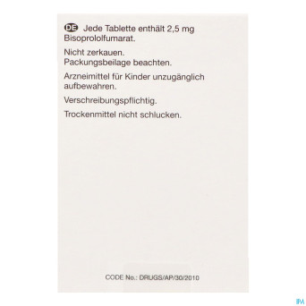 Bisoprolol viatris 2,5mg fl comp pell 100