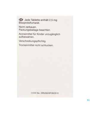 Bisoprolol viatris 2,5mg fl comp pell 100