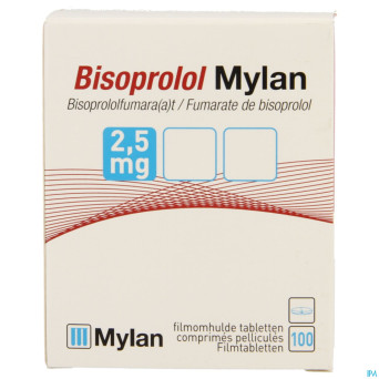 Bisoprolol viatris 2,5mg fl comp pell 100