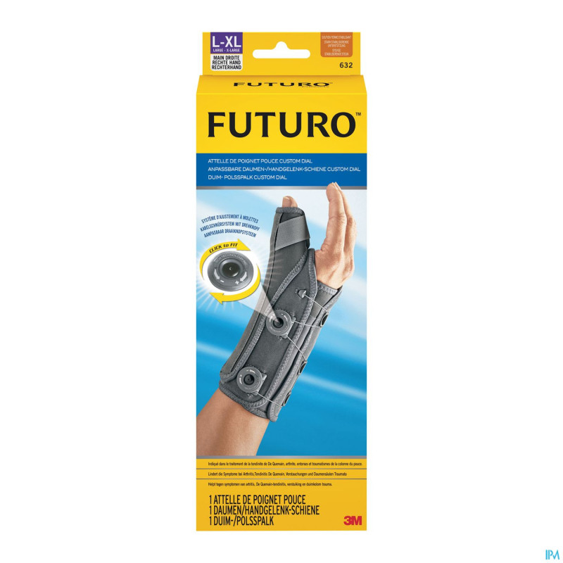 Futuro attelle poignet-pouce custom dial drte l/xl