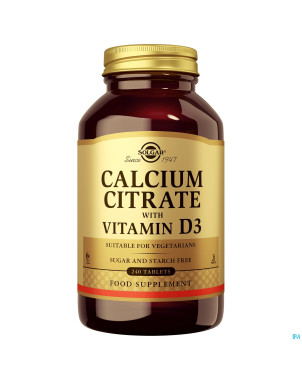 Solgar calcium citrate vitamin d-3    comp 240