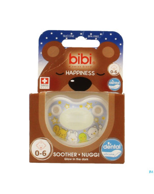 Bibi sucette dental glow in the dark    0- 6m
