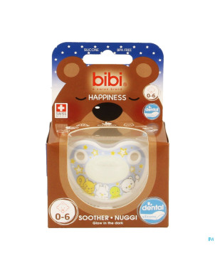 Bibi sucette dental glow in the dark    0- 6m